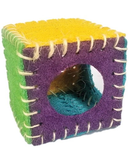 AE Cage Company Nibbles Loofah Cube House - 1 count