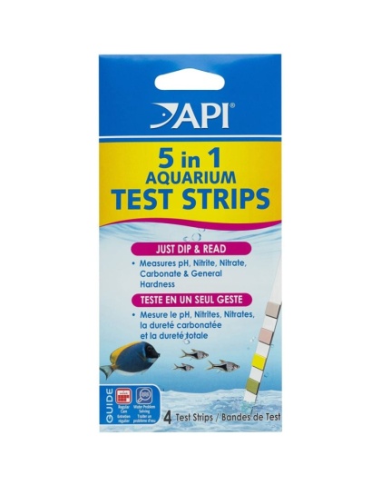 API 5 in 1 Aquarium Test Strips - 4 Strips