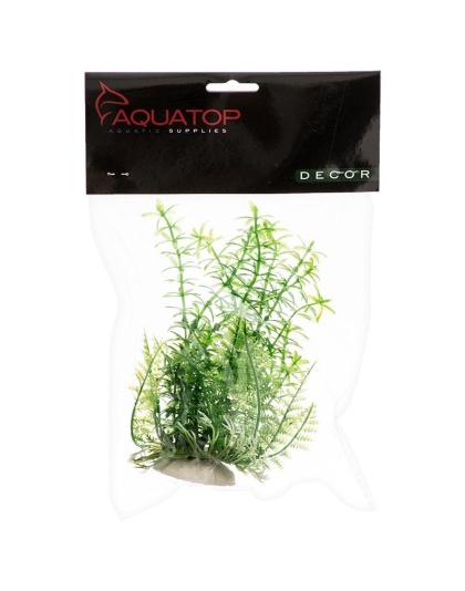 Aquatop Anacharis Aquarium Plant - Green - 6" High w/ Weighted Base