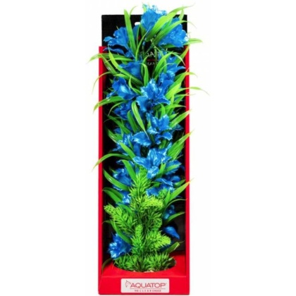 Aquatop Vibrant Passion Aquarium Plant Blue - 16" tall