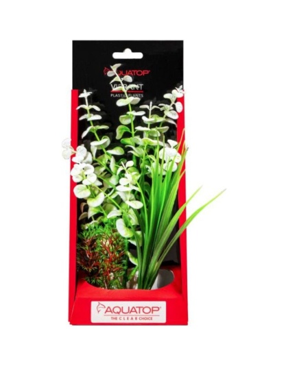 Aquatop Vibrant Wild Aquarium Plant White - 10" tall