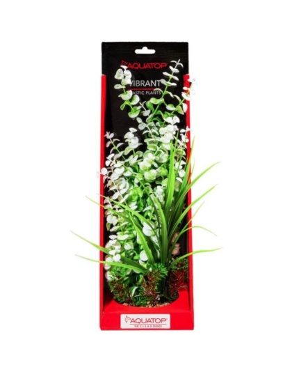 Aquatop Vibrant Wild Aquarium Plant White - 16" tall