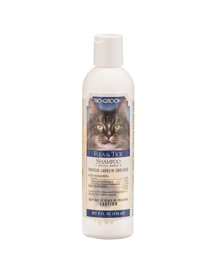 Bio Groom Flea & Tick Shampoo for Cats - 8 oz