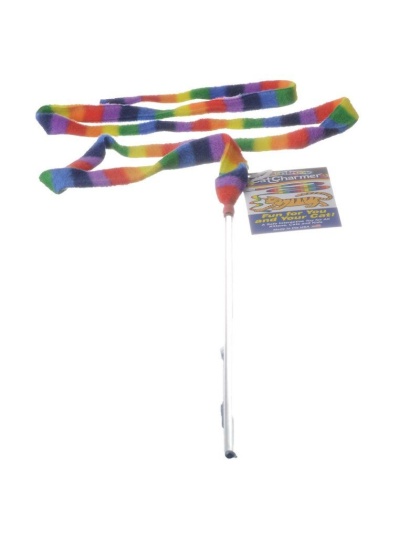 Cat Dancer Rainbow Charmer Wand Cat Toy - 1 Pack