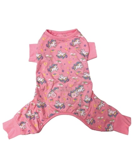 Fashion Pet Unicorn Dog Pajamas Pink - Small