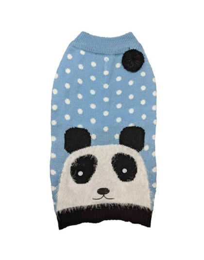 Fashion Pet Panda Dog Sweater Blue - Small