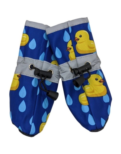 Fashion Pet Rubber Ducky Dog Rainboots Royal Blue - Medium