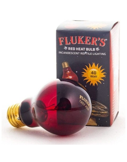 Flukers Red Heat Incandescent Bulb - 40 Watt