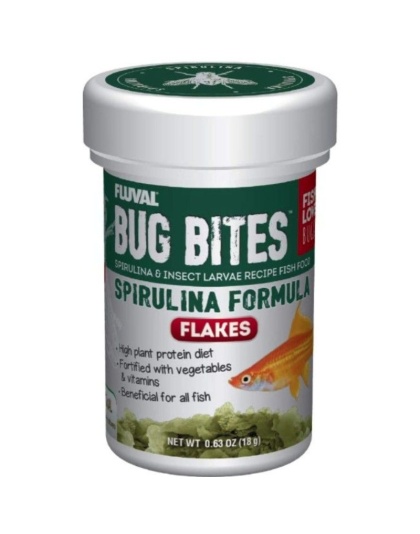 Fluval Bug Bites Spirulina Formula Flakes - 0.63 oz