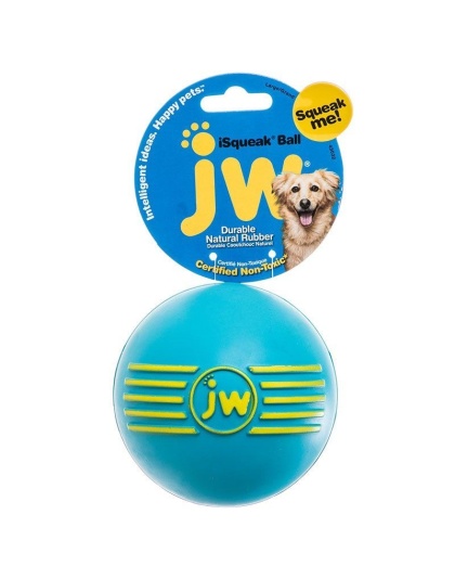 JW Pet iSqueak Ball - Rubber Dog Toy - Large - 4" Diameter