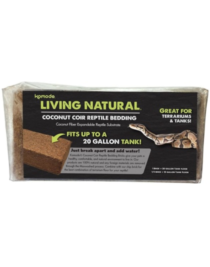 Komodo Living Natural Coconut Coir Reptile Bedding Brick - 1 count