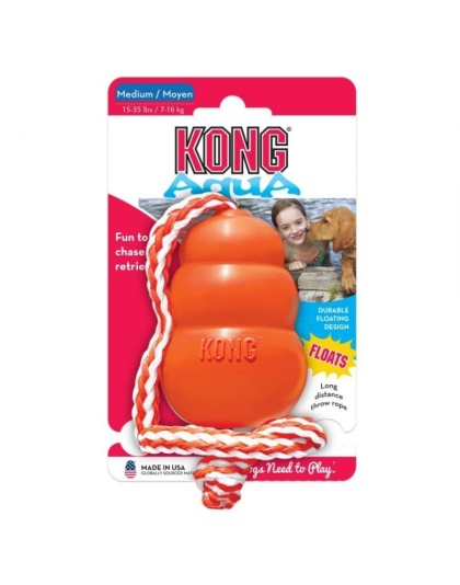 KONG Aquat Floating Dog Toy - Medium - Dogs 15-35 lbs