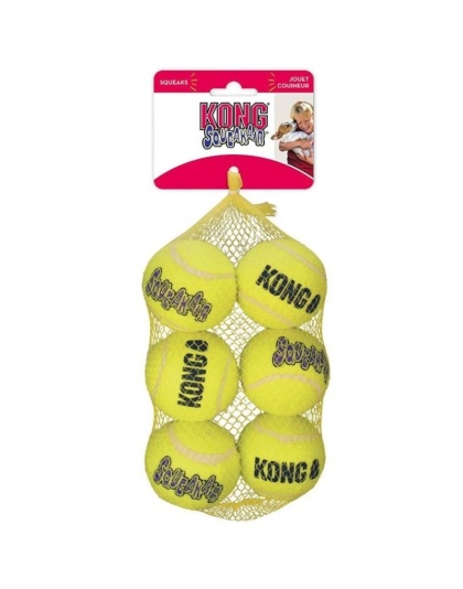 KONG Air KONG Squeakers Tennis Balls - Medium 6 count