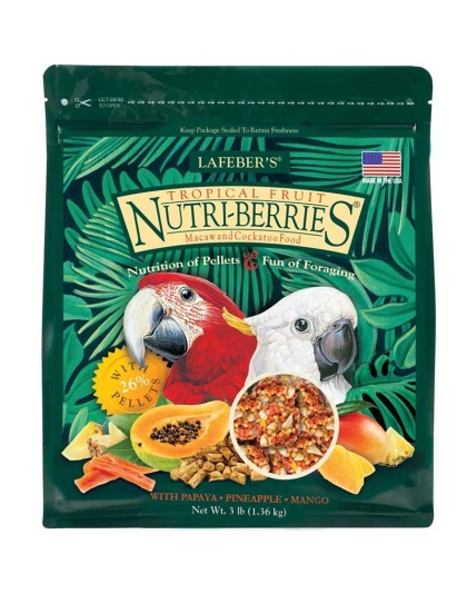 Lafeber Tropical Fruit Nutri-Berries Macaw & Cockatoo Food - 3 lbs