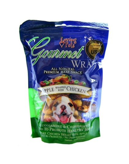 Loving Pets Gourmet Apple & Chicken Wraps - 6 oz