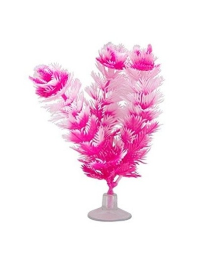 Marina Betta Foxtail Hot Pink/White Plastic Plant - 1 count