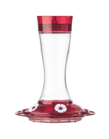 More Birds Garnet Glass Hummingbird Feeder - 20 oz capacity