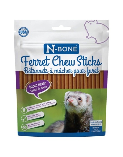 N-Bone Ferret Chew Sticks Bacon Recipe - 3.74 oz