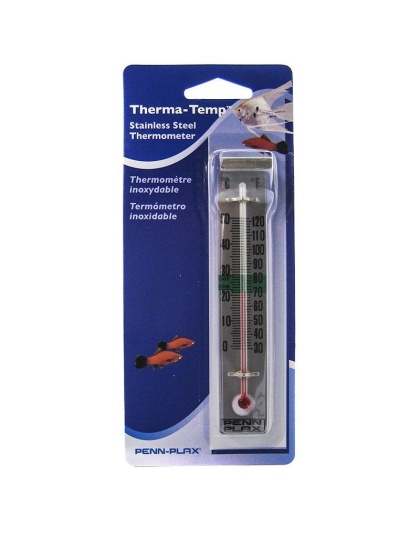 Penn Plax Therma-Temp Sainless Steel Thermometer - Stainless Steel Thermometer