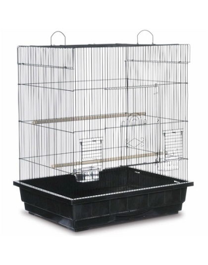 Square Roof Parakeet Cage - White