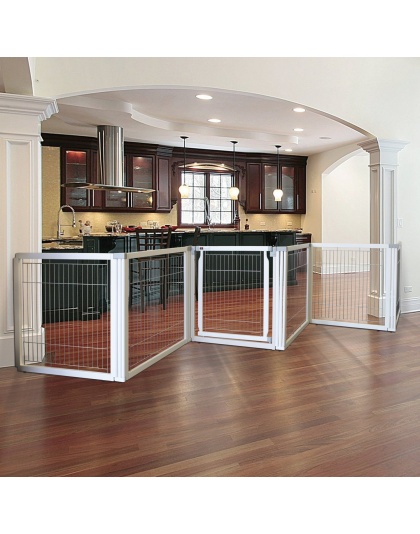 Richell Convertible Elite 6 Panel Pet Gate - Origami White