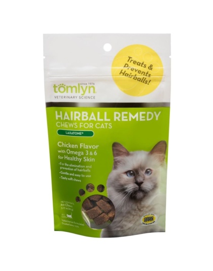 Tomlyn Hairball Remedy Chews for Cats - 60 Count