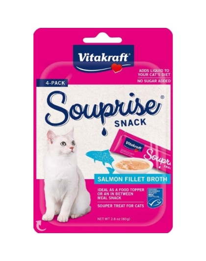 VitaKraft Salmon Souprise Lickable Cat Snack - 4 count