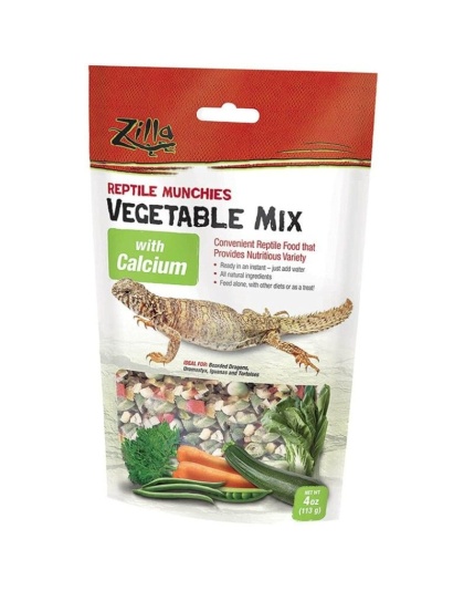 Zilla Reptile Munchies - Vegetable Mix with Calcium - 4 oz