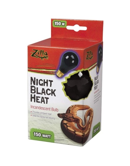 Zilla Night Time Black Light Incandescent Heat Bulb - 150 Watts