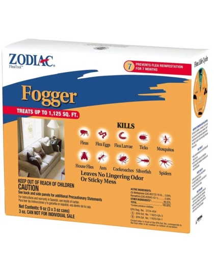 Zodiac Flea & Tick Fogger - 3 oz Cans (3 Pack)