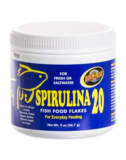 Zoo Med Spirulina 20 Flakes Fish Food - 2 oz