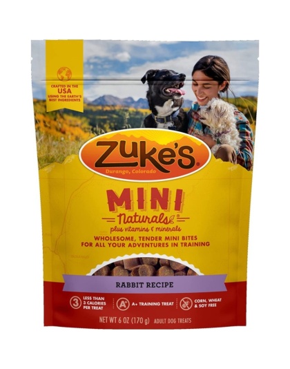 Zukes Mini Naturals Dog Treat - Wild Rabbit Recipe - 6 oz