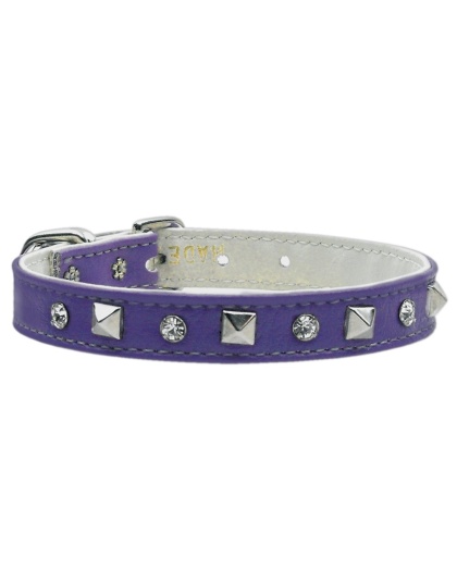 "Just the Basics" Crystal and Pyramid Collars Purple 10