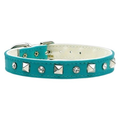 "Just the Basics" Crystal and Pyramid Collars Turquoise 10