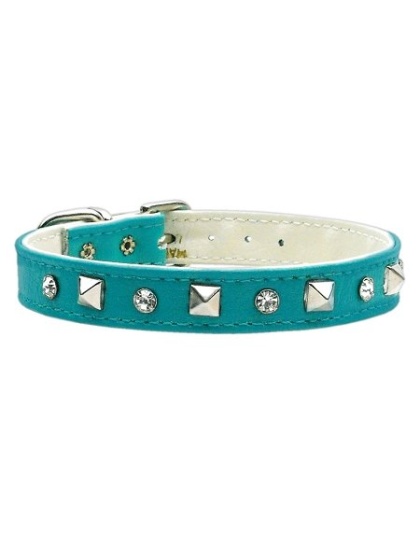 "Just the Basics" Crystal and Pyramid Collars Turquoise 10