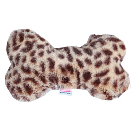 6" Plush Bone Dog Toy Cheetah