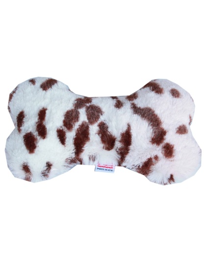 6" Plush Bone Dog Toy Snow Leopard