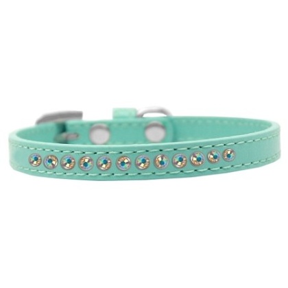 AB Crystal Size 10 Aqua Puppy Collar