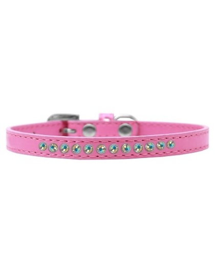 AB Crystal Size 10 Bright Pink Puppy Collar