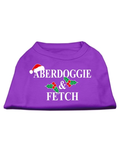 Aberdoggie Christmas Screen Print Shirt Purple L