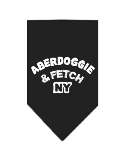 Aberdoggie NY Screen Print Bandana Black Large