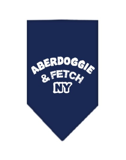 Aberdoggie NY Screen Print Bandana Navy Blue large