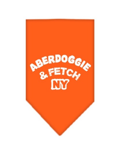 Aberdoggie NY Screen Print Bandana Orange Large