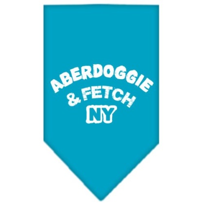 Aberdoggie NY Screen Print Bandana Turquoise Large