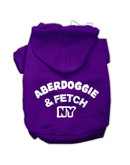 Aberdoggie NY Screenprint Pet Hoodies Purple Size Lg