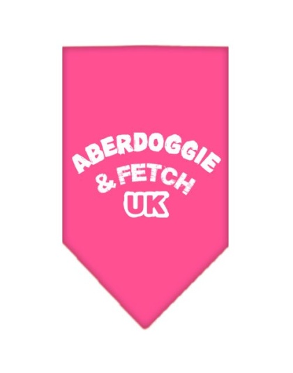 Aberdoggie UK Screen Print Bandana Bright Pink Large