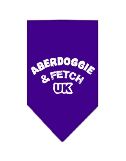 Aberdoggie UK Screen Print Bandana Purple Large