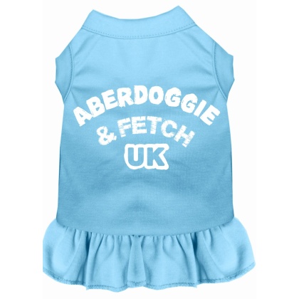 Aberdoggie UK Screen Print Dress Baby Blue 4X (22)