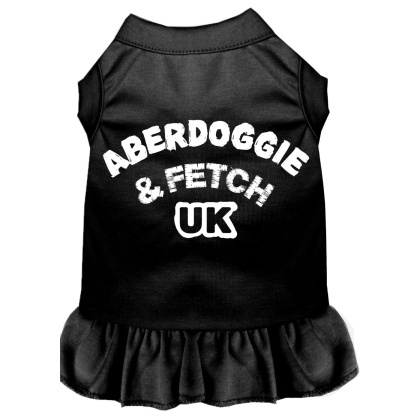 Aberdoggie UK Screen Print Dress Black 4X (22)