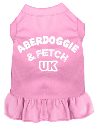 Aberdoggie UK Screen Print Dress Light Pink 4X (22)